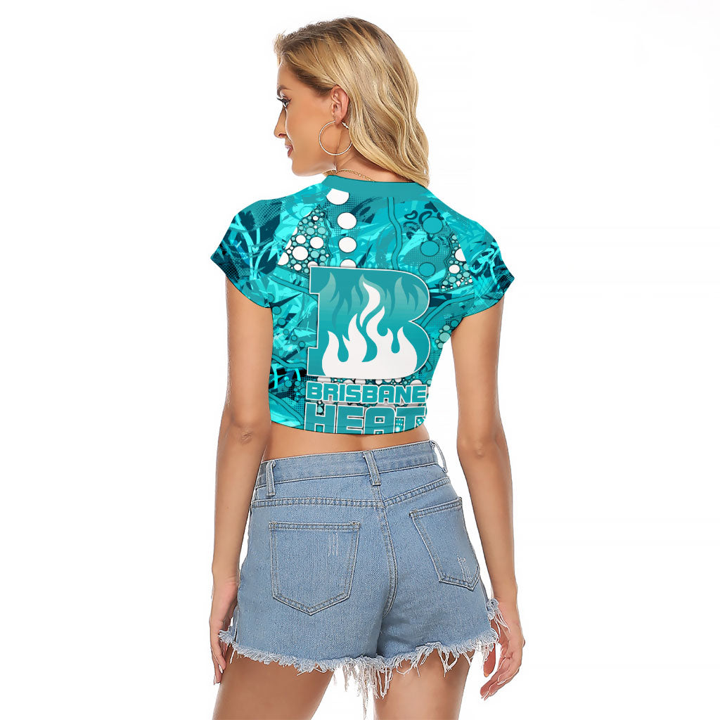Brisbane Heat Raglan Cropped T Shirt Graffiti Urban Aboriginal Dot Abstract Design