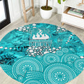 Brisbane Heat Round Carpet Graffiti Urban Aboriginal Dot Abstract Design
