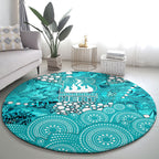 Brisbane Heat Round Carpet Graffiti Urban Aboriginal Dot Abstract Design