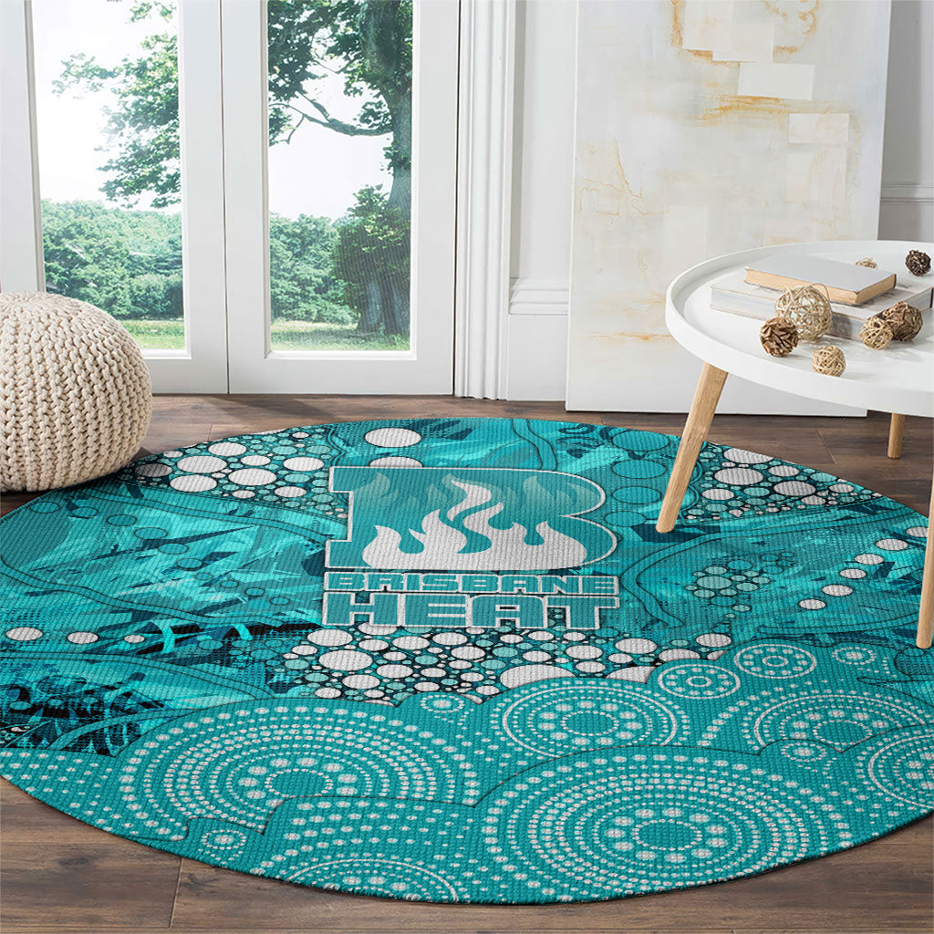 Brisbane Heat Round Carpet Graffiti Urban Aboriginal Dot Abstract Design