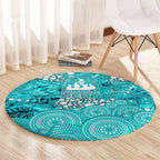 Brisbane Heat Round Carpet Graffiti Urban Aboriginal Dot Abstract Design