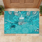 Brisbane Heat Rubber Doormat Graffiti Urban Aboriginal Dot Abstract Design