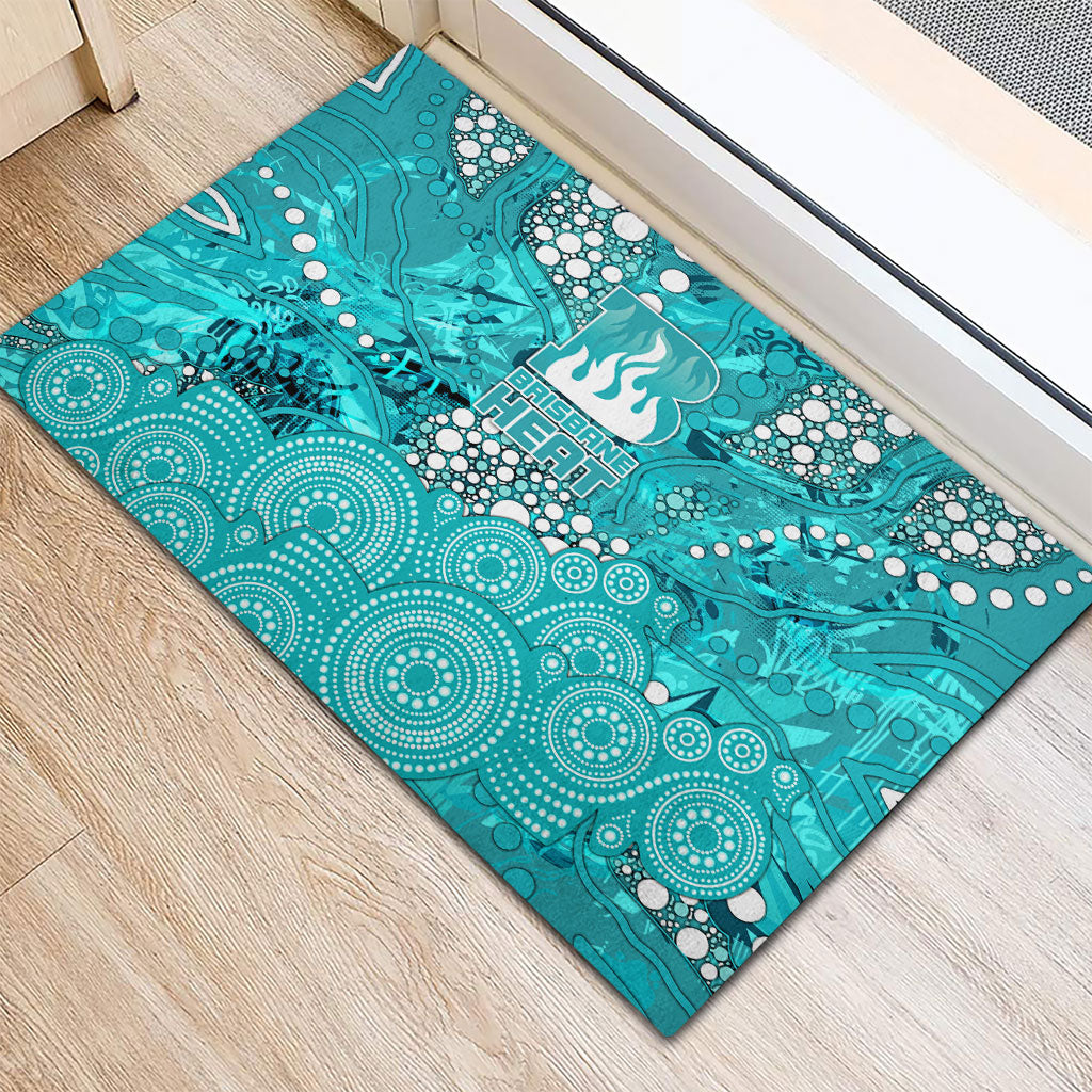 Brisbane Heat Rubber Doormat Graffiti Urban Aboriginal Dot Abstract Design