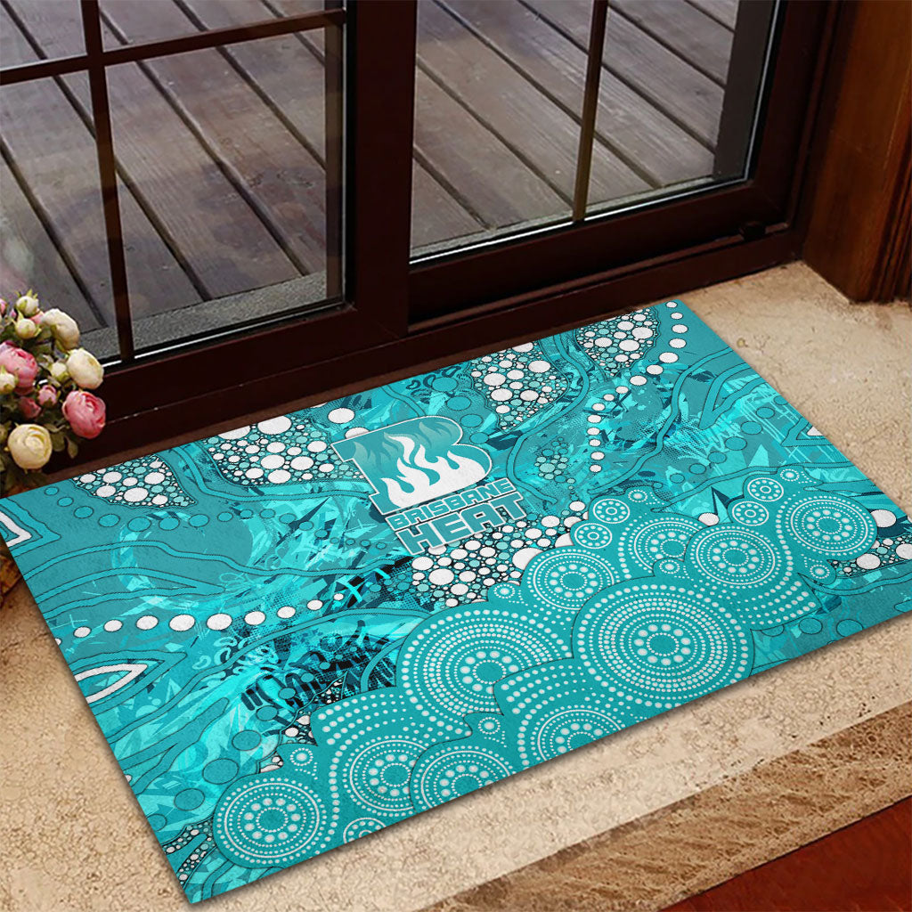 Brisbane Heat Rubber Doormat Graffiti Urban Aboriginal Dot Abstract Design