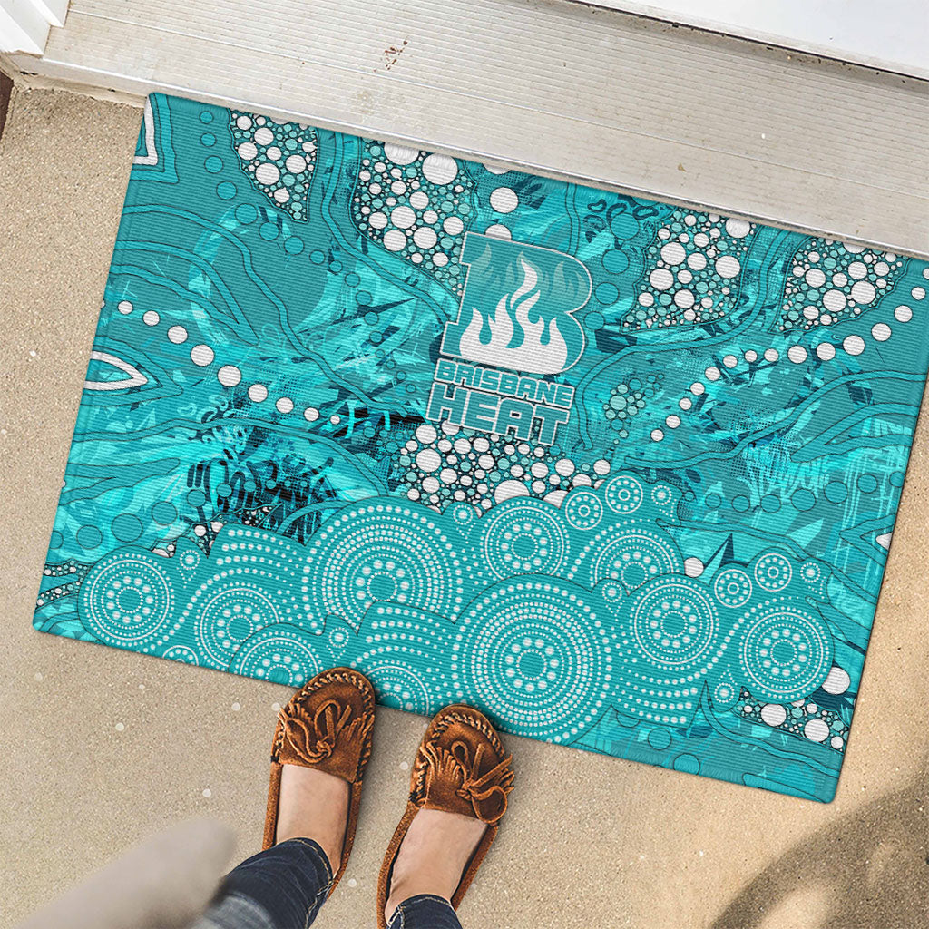 Brisbane Heat Rubber Doormat Graffiti Urban Aboriginal Dot Abstract Design