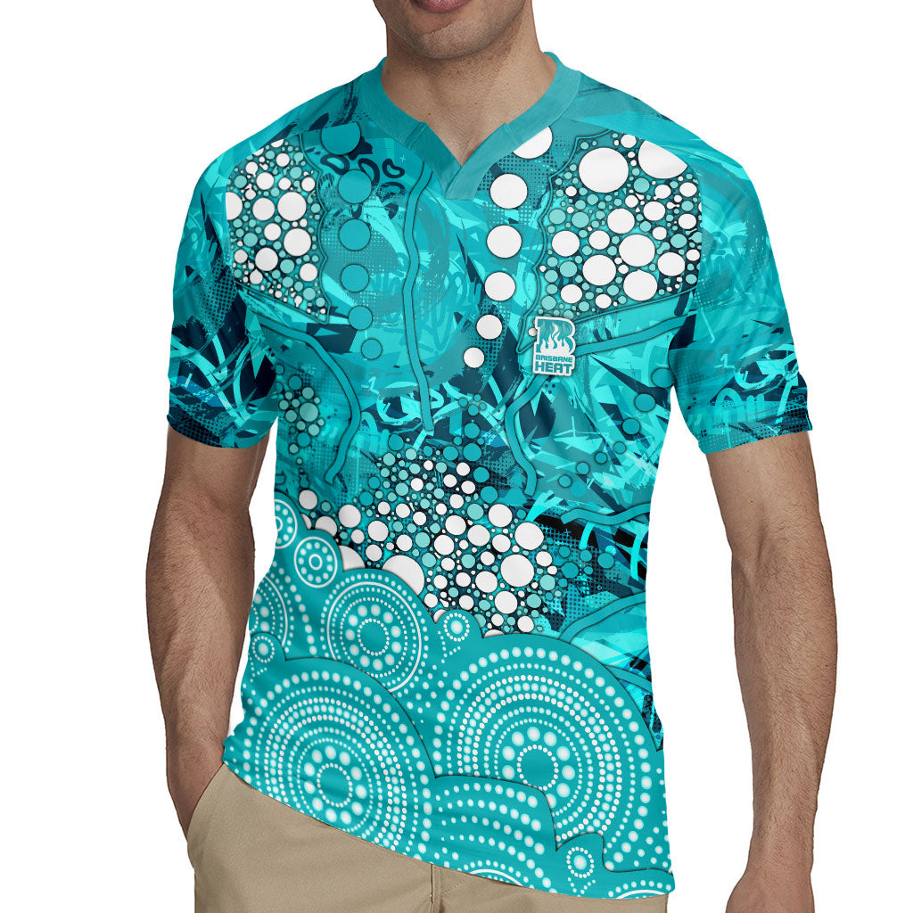 Brisbane Heat Rugby Jersey Graffiti Urban Aboriginal Dot Abstract Design