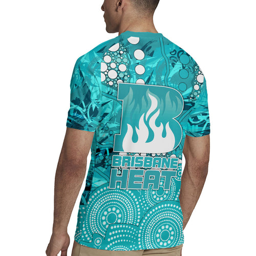 Brisbane Heat Rugby Jersey Graffiti Urban Aboriginal Dot Abstract Design