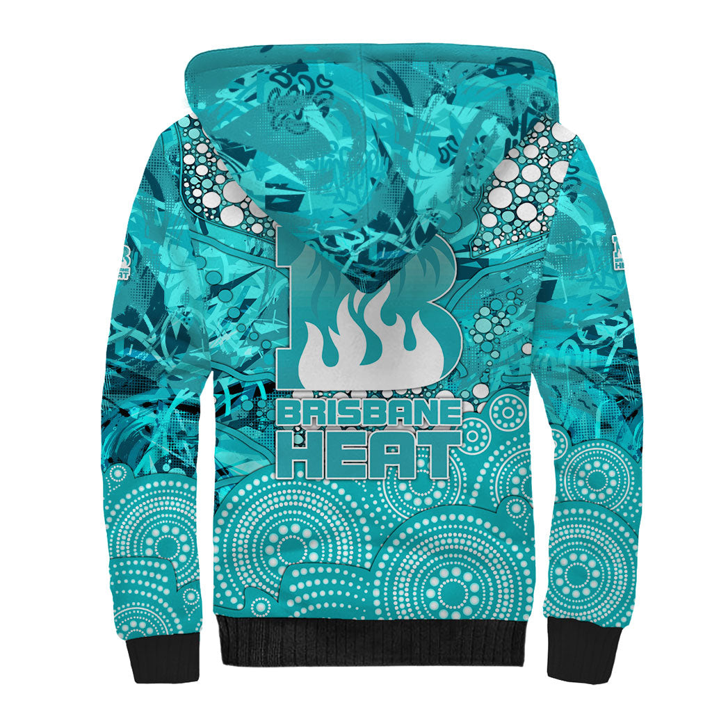 Brisbane Heat Sherpa Hoodie Graffiti Urban Aboriginal Dot Abstract Design