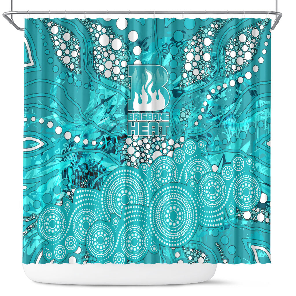 Brisbane Heat Shower Curtain Graffiti Urban Aboriginal Dot Abstract Design