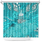 Brisbane Heat Shower Curtain Graffiti Urban Aboriginal Dot Abstract Design