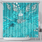 Brisbane Heat Shower Curtain Graffiti Urban Aboriginal Dot Abstract Design