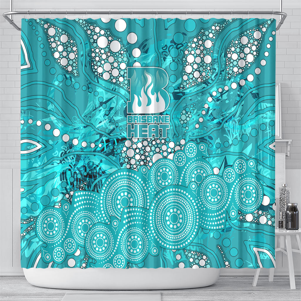 Brisbane Heat Shower Curtain Graffiti Urban Aboriginal Dot Abstract Design