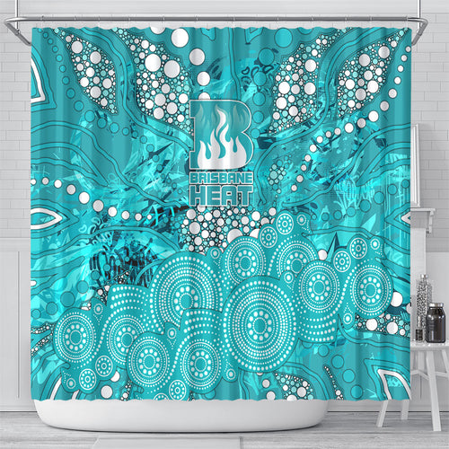 Brisbane Heat Shower Curtain Graffiti Urban Aboriginal Dot Abstract Design
