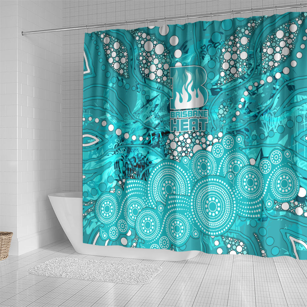 Brisbane Heat Shower Curtain Graffiti Urban Aboriginal Dot Abstract Design