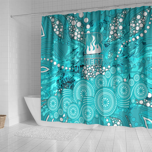 Brisbane Heat Shower Curtain Graffiti Urban Aboriginal Dot Abstract Design