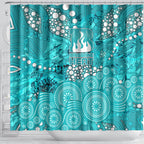 Brisbane Heat Shower Curtain Graffiti Urban Aboriginal Dot Abstract Design