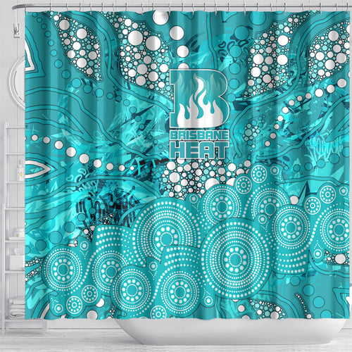 Brisbane Heat Shower Curtain Graffiti Urban Aboriginal Dot Abstract Design