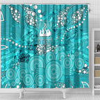 Brisbane Heat Shower Curtain Graffiti Urban Aboriginal Dot Abstract Design