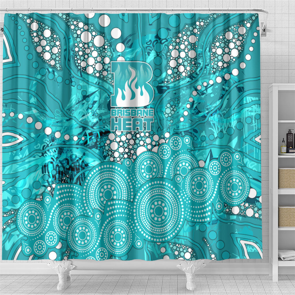 Brisbane Heat Shower Curtain Graffiti Urban Aboriginal Dot Abstract Design