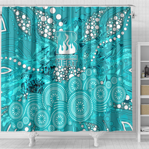 Brisbane Heat Shower Curtain Graffiti Urban Aboriginal Dot Abstract Design