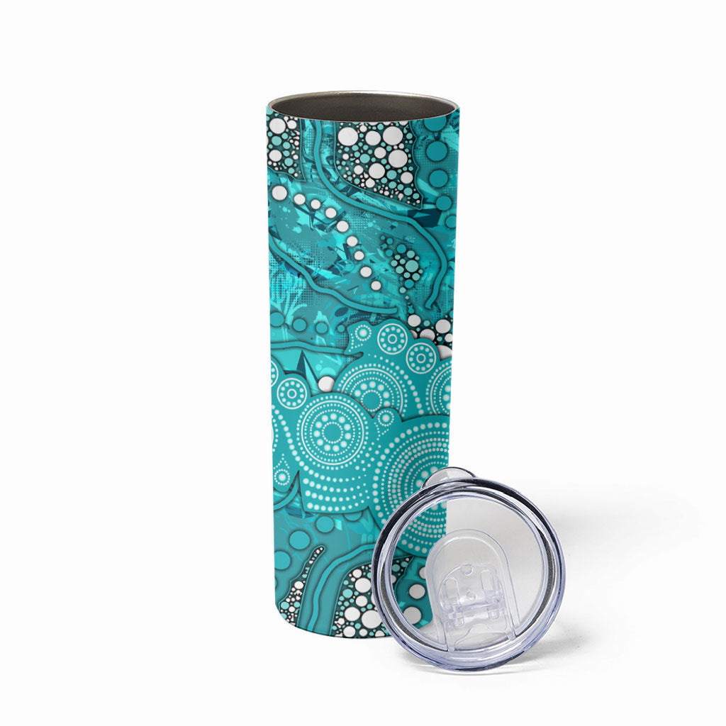 Brisbane Heat Skinny Tumbler Graffiti Urban Aboriginal Dot Abstract Design