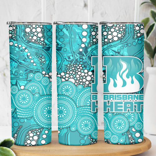 Brisbane Heat Skinny Tumbler Graffiti Urban Aboriginal Dot Abstract Design