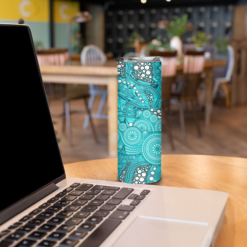 Brisbane Heat Skinny Tumbler Graffiti Urban Aboriginal Dot Abstract Design