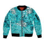 Brisbane Heat Sleeve Zip Bomber Jacket Graffiti Urban Aboriginal Dot Abstract Design