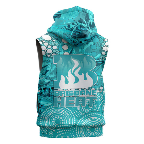 Brisbane Heat Sleeveless Hoodie Graffiti Urban Aboriginal Dot Abstract Design