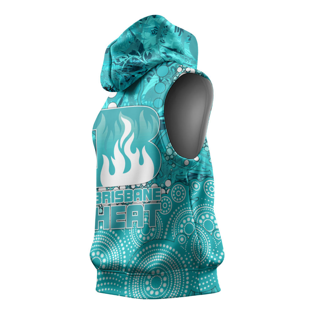 Brisbane Heat Sleeveless Hoodie Graffiti Urban Aboriginal Dot Abstract Design