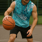 Brisbane Heat Sleeveless Hoodie Graffiti Urban Aboriginal Dot Abstract Design