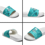 Brisbane Heat Slide Sandals Graffiti Urban Aboriginal Dot Abstract Design