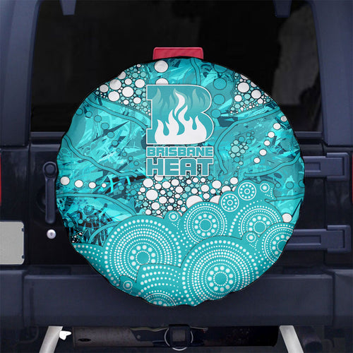 Brisbane Heat Spare Tire Cover Graffiti Urban Aboriginal Dot Abstract Design