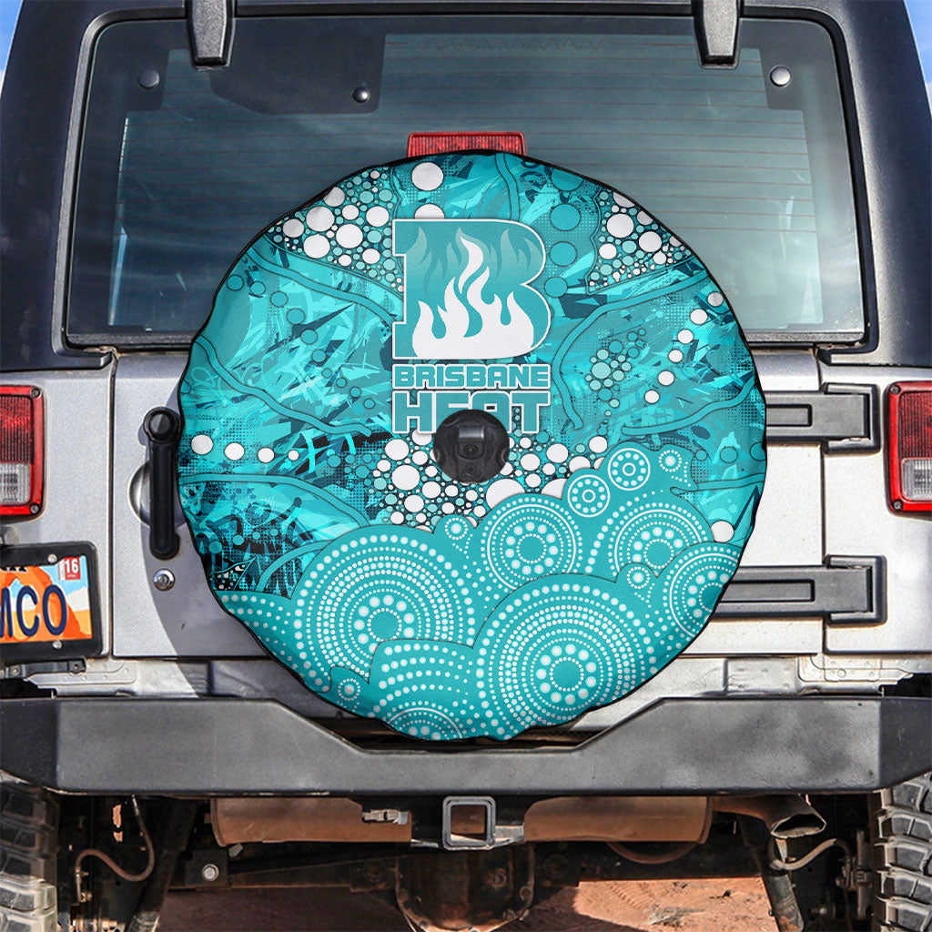 Brisbane Heat Spare Tire Cover Graffiti Urban Aboriginal Dot Abstract Design