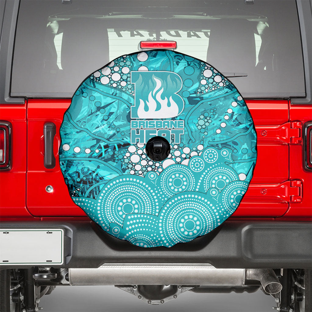 Brisbane Heat Spare Tire Cover Graffiti Urban Aboriginal Dot Abstract Design