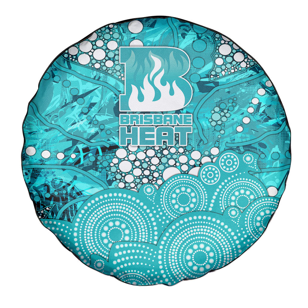 Brisbane Heat Spare Tire Cover Graffiti Urban Aboriginal Dot Abstract Design