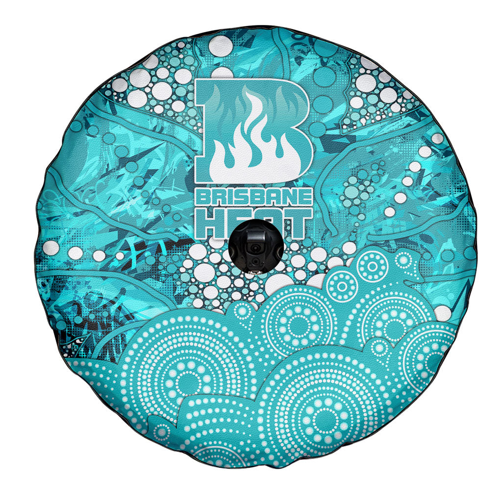 Brisbane Heat Spare Tire Cover Graffiti Urban Aboriginal Dot Abstract Design