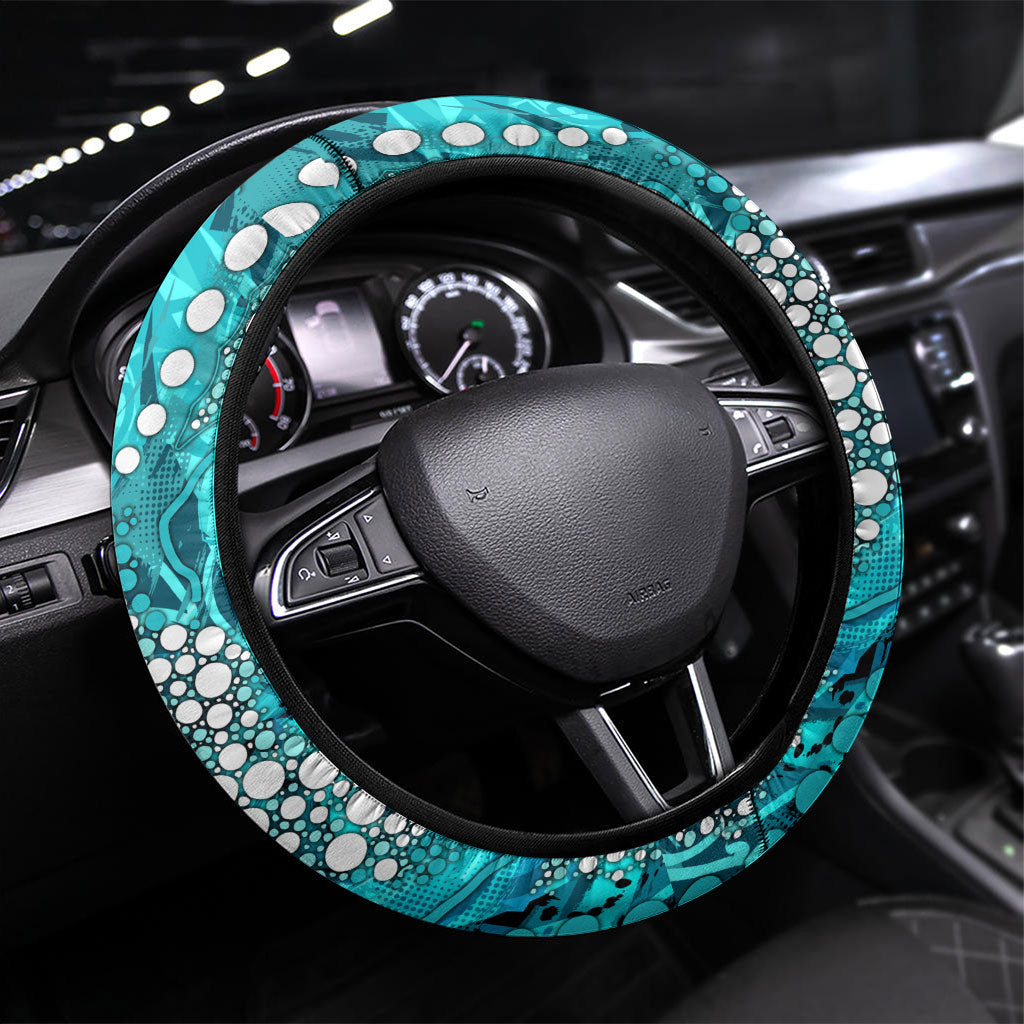 Brisbane Heat Steering Wheel Cover Graffiti Urban Aboriginal Dot Abstract Design