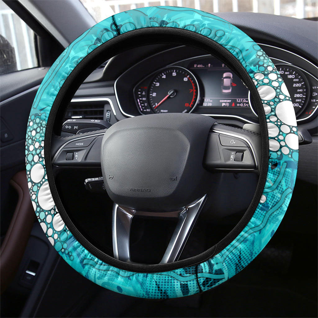 Brisbane Heat Steering Wheel Cover Graffiti Urban Aboriginal Dot Abstract Design