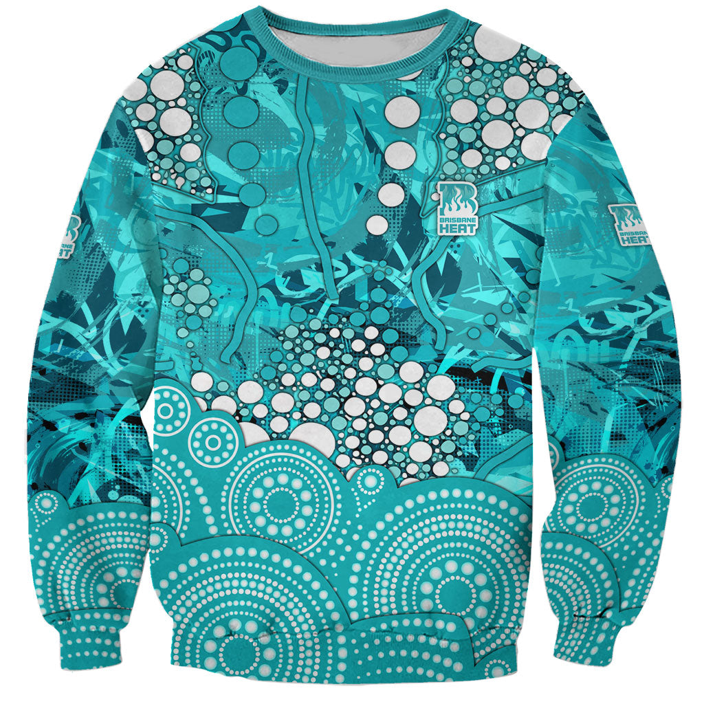 Brisbane Heat Sweatshirt Graffiti Urban Aboriginal Dot Abstract Design