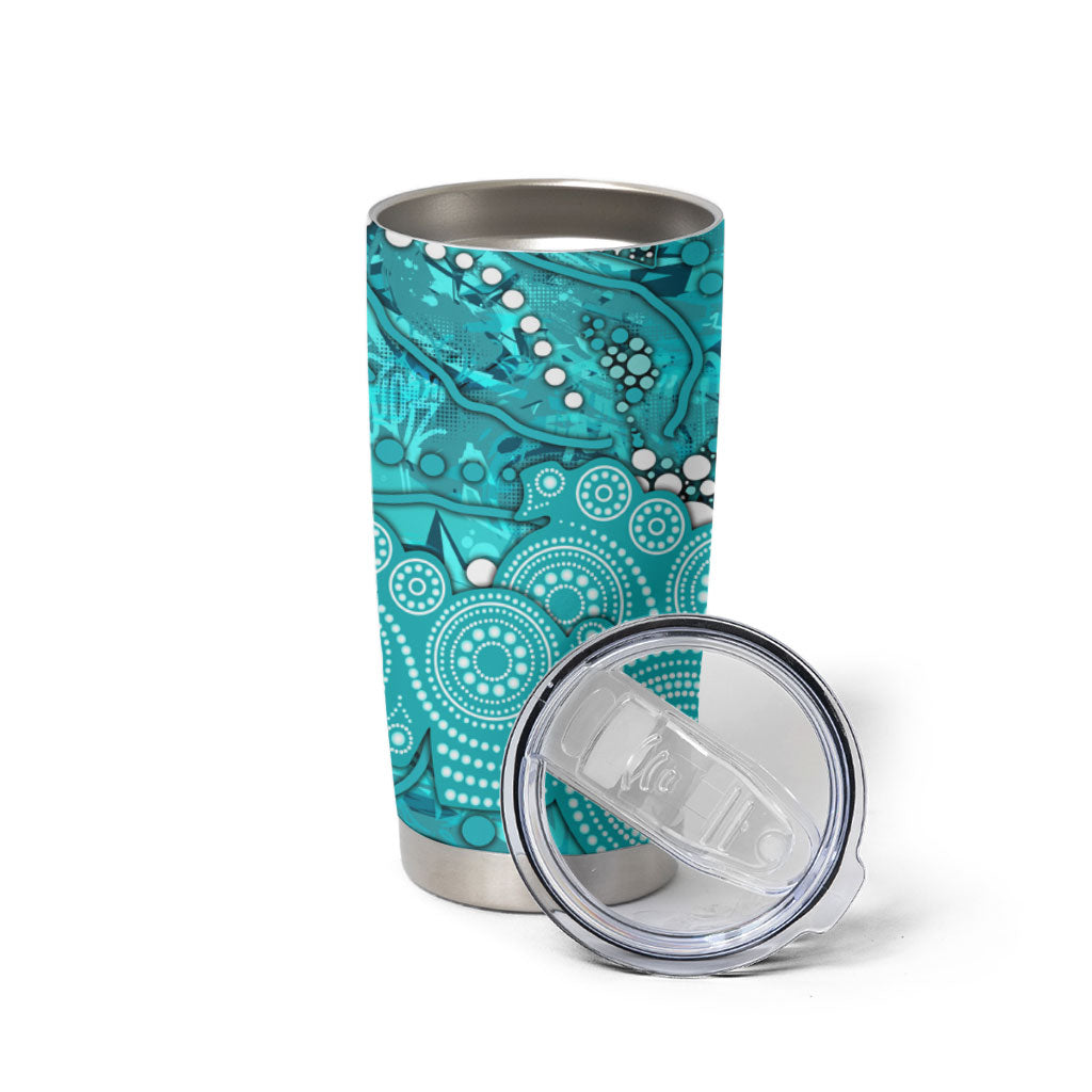 Brisbane Heat Tumbler Cup Graffiti Urban Aboriginal Dot Abstract Design