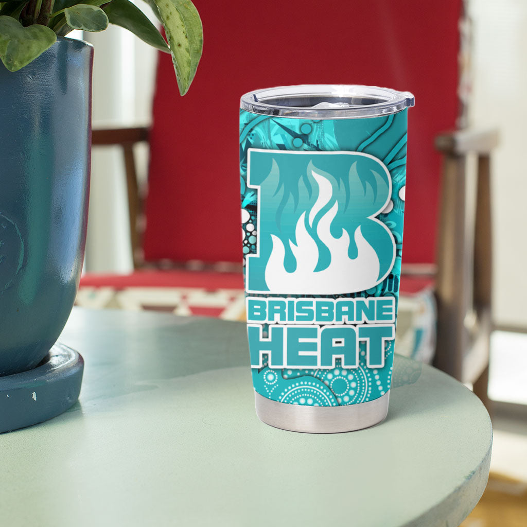 Brisbane Heat Tumbler Cup Graffiti Urban Aboriginal Dot Abstract Design