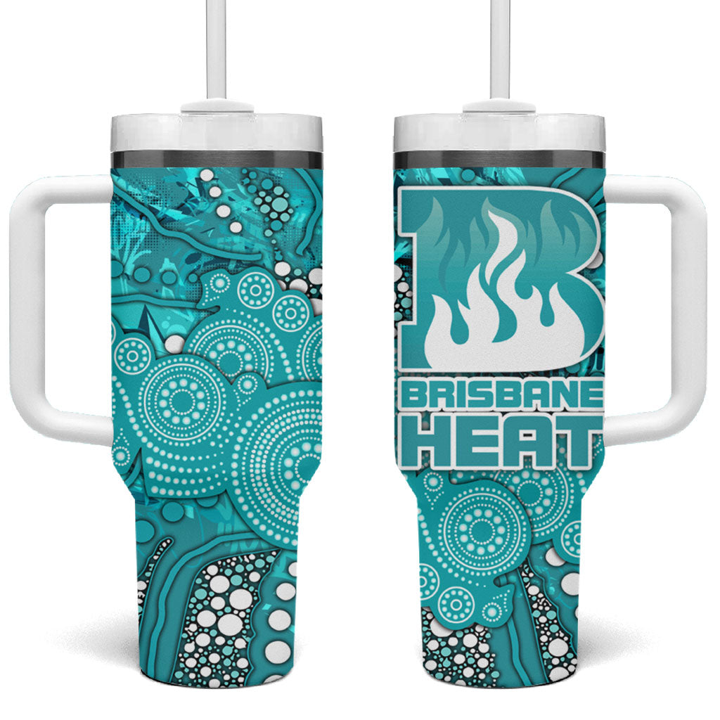 Brisbane Heat Tumbler With Handle Graffiti Urban Aboriginal Dot Abstract Design