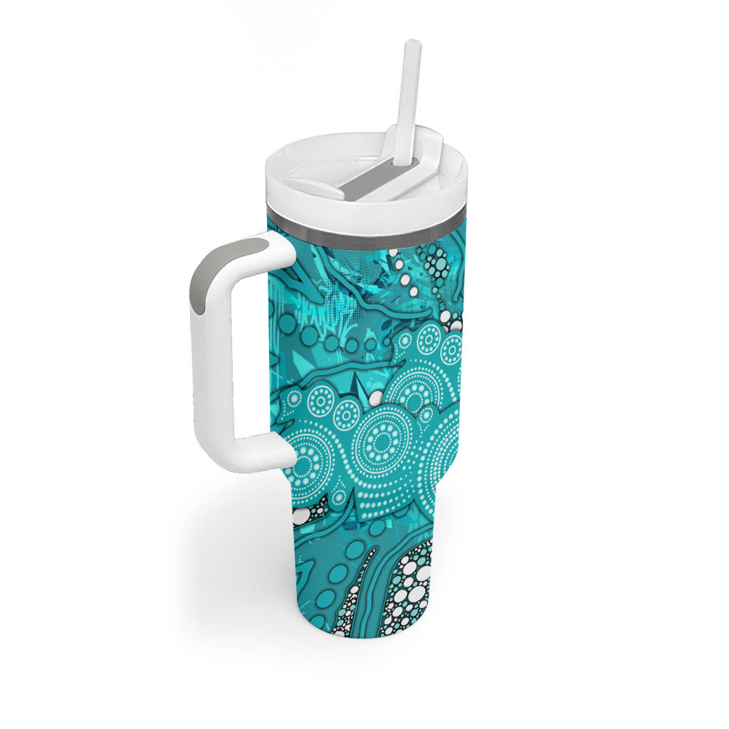 Brisbane Heat Tumbler With Handle Graffiti Urban Aboriginal Dot Abstract Design