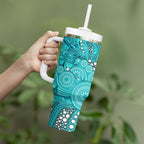 Brisbane Heat Tumbler With Handle Graffiti Urban Aboriginal Dot Abstract Design