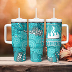 Brisbane Heat Tumbler With Handle Graffiti Urban Aboriginal Dot Abstract Design