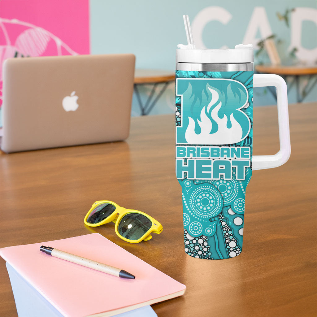 Brisbane Heat Tumbler With Handle Graffiti Urban Aboriginal Dot Abstract Design