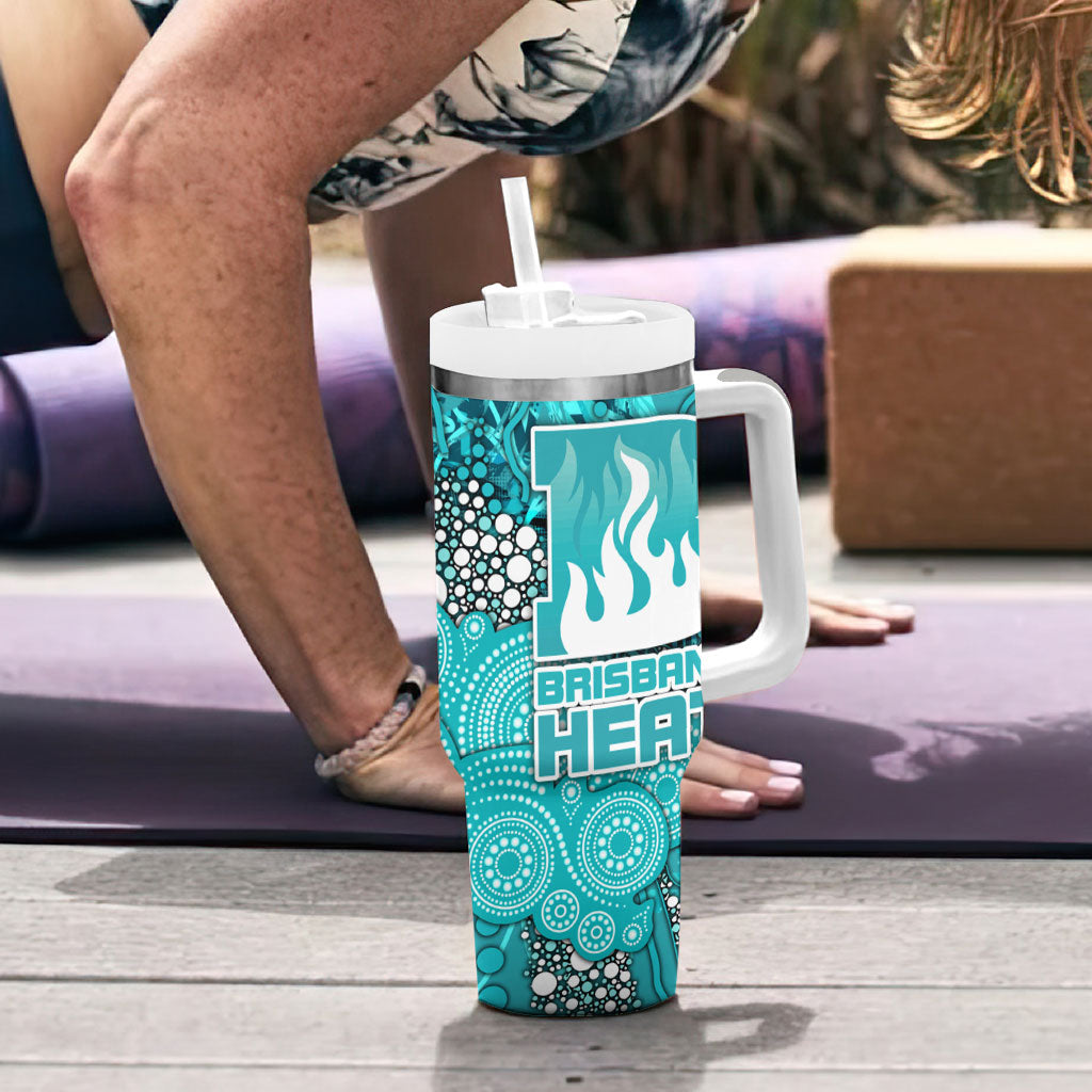 Brisbane Heat Tumbler With Handle Graffiti Urban Aboriginal Dot Abstract Design