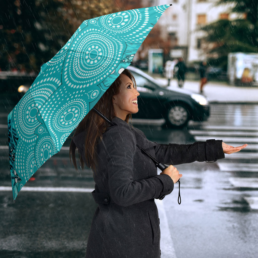Brisbane Heat Umbrella Graffiti Urban Aboriginal Dot Abstract Design