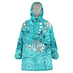 Brisbane Heat Wearable Blanket Hoodie Graffiti Urban Aboriginal Dot Abstract Design